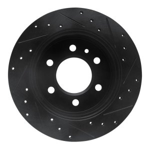 Dodge Sprinter 2500 Brake Rotor (1) - Rear Left - R1 Concepts - Drilled & Slotted - Black - `06-`18